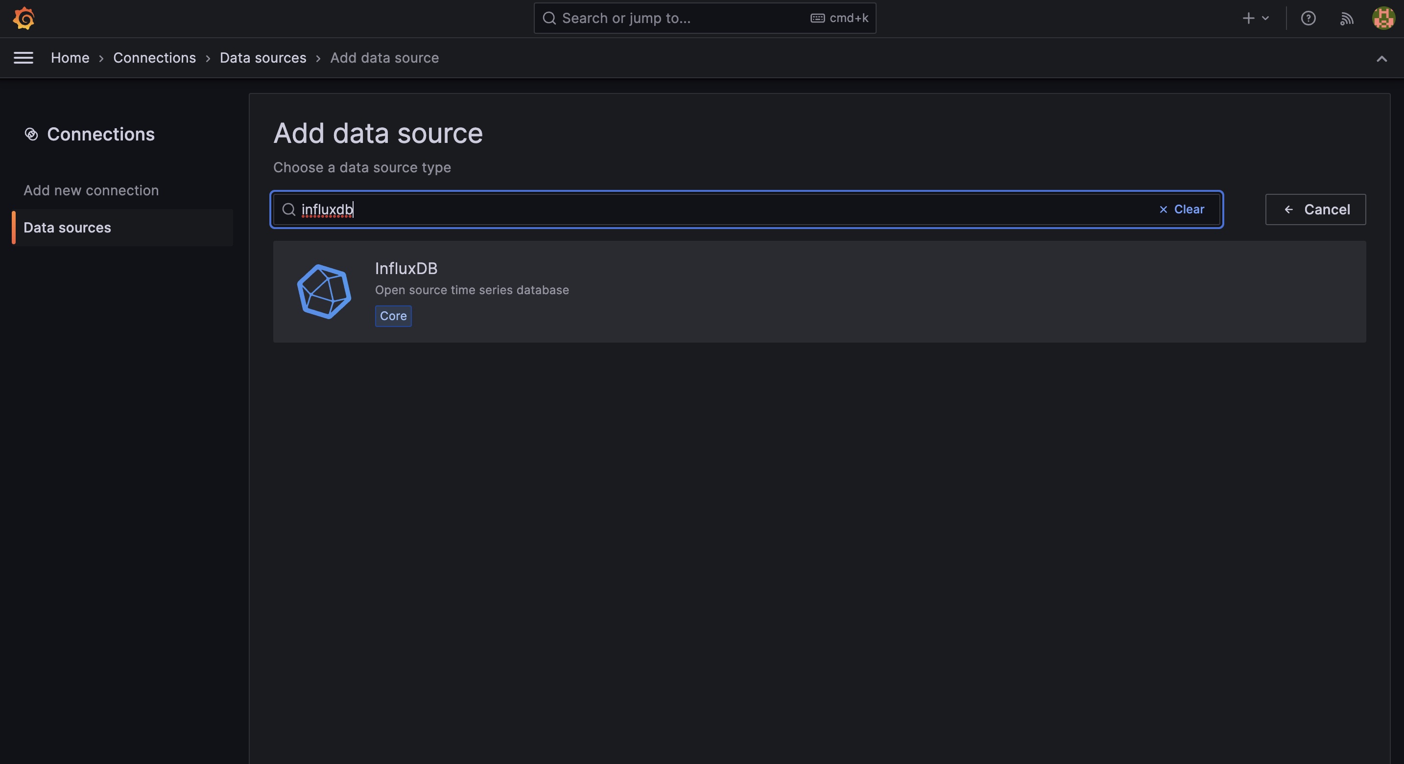 influxql data source